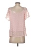 Mi ami 100% Polyester Pink Short Sleeve Blouse Size S - photo 2