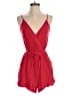 Express 100% Rayon Solid Red Romper Size XS - photo 1