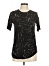 Assorted Brands Metallic Black Short Sleeve Top Size M (estimated) - photo 1