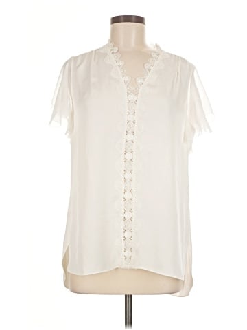 Elie Tahari Short Sleeve Silk Top (view 1)