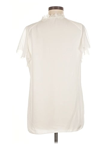 Elie Tahari Short Sleeve Silk Top (view 2)