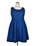 Lane Bryant 100% Polyester Chevron-herringbone Blue Cocktail Dress Size 18 - photo 1