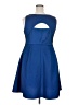 Lane Bryant 100% Polyester Chevron-herringbone Blue Cocktail Dress Size 18 - photo 2