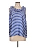 rsvp by TALBOTS 100% Polyester Blue Sleeveless Top Size L - photo 1