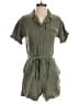 BeachLunchLounge 100% Cotton Solid Green Romper Size S - photo 1