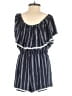 Lulus 100% Rayon Chevron-herringbone Blue Romper Size M - photo 2