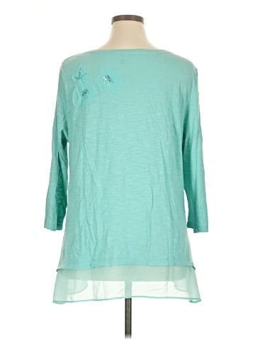 LOGO by Lori Goldstein 3/4 Sleeve Top (view 2)