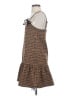 Cider 100% Polyester Plaid Brown Casual Dress Size XXS - photo 5