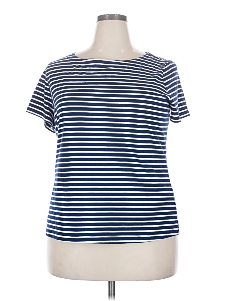 Pre-owned Liz Claiborne Short Sleeve T-shirt In Blue
