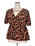 Shein Brown Short Sleeve Blouse Size 4X - photo 1