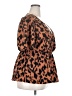 Shein Brown Short Sleeve Blouse Size 4X - photo 4