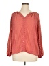 Oak & Trellis 100% Polyester Pink 3/4 Sleeve Blouse Size 1X - photo 1