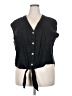 Calvin Klein Black Sleeveless Button-Down Shirt Size 24Estimated - photo 1