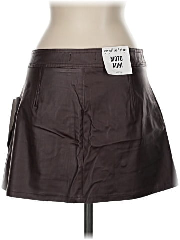 Vanilla Star Faux Leather Skirt (view 2)