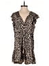 AaKaa 100% Polyester Animal Print Brown Romper Size S - photo 1