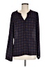 Unbranded 100% Polyester Blue Long Sleeve Blouse Size M (estimated) - photo 1