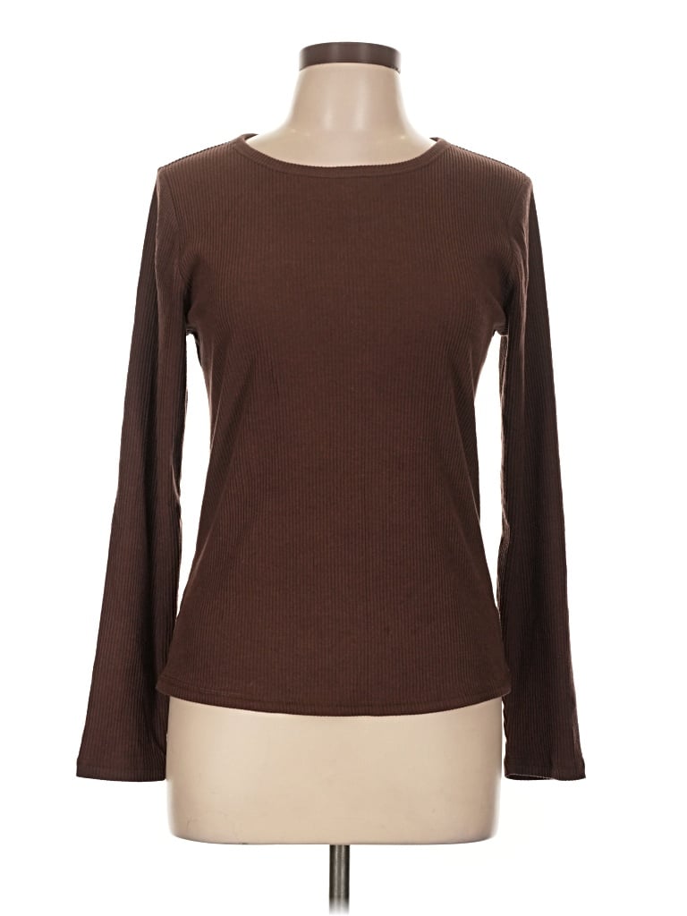 Pre-owned Old Navy Long Sleeve T-shirt In Brown