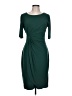 Connected Apparel Solid Green Cocktail Dress Size 10 - photo 1
