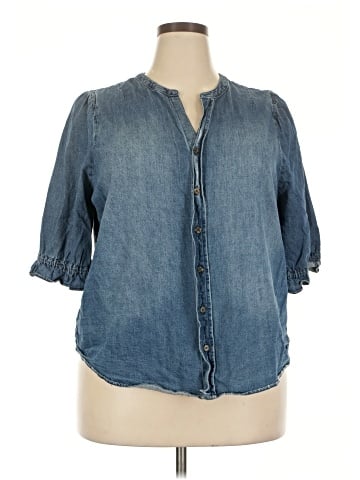Democracy 3/4 Sleeve Button-Down Shirt (view 1)