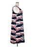 Planet Gold Print Blue Casual Dress Size 3X - photo 4