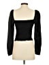 Reformation Black Long Sleeve Top Size 4 - photo 2