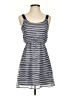 Xhilaration 100% Polyester Stripes Blue Casual Dress Size XS - photo 1