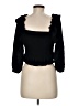 Zara Black 3/4 Sleeve Top Size M - photo 2