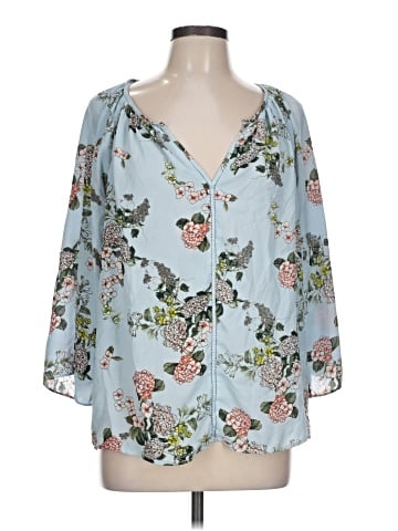 7th Avenue Design Studio New York & Company 3/4 Sleeve Blouse (view 1)