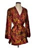 Kobi Halperin 100% Silk Paisley Red Silk Blazer Size XS - photo 1
