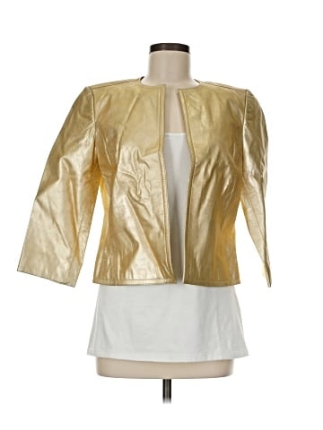 Linda Allard Ellen Tracy Leather Jacket (view 1)