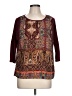 Tyche Burgundy 3/4 Sleeve Blouse Size L - photo 1