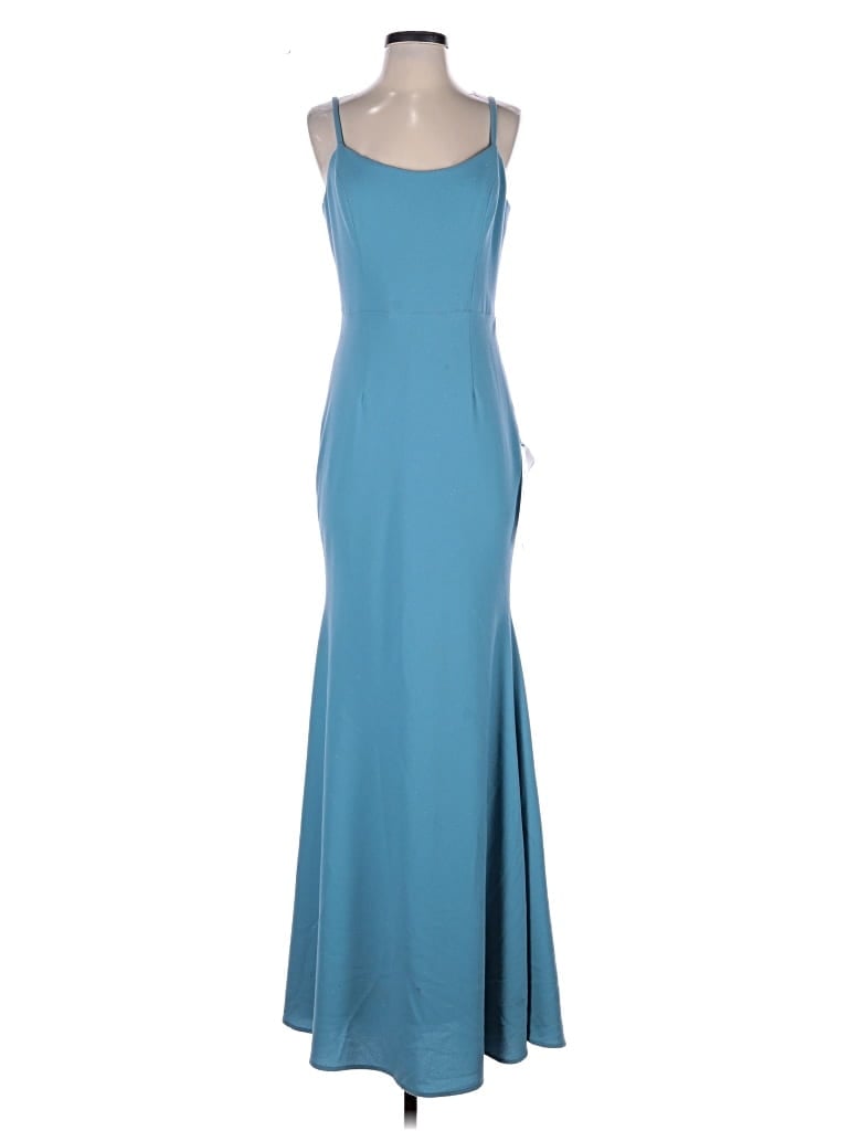 Pre-owned Dress The Population Casual Dress In Blue