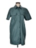 Avec Les Filles Teal Short Sleeve Button-Down Shirt Size M - photo 1