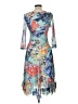 Komarov Print Blue Cocktail Dress Size L - photo 2