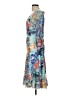 Komarov Print Blue Cocktail Dress Size L - photo 5