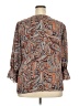 Cato 100% Polyester Paisley Brown 3/4 Sleeve Blouse Size 18 - 20 - photo 2