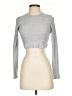 TNA 100% Cotton Gray Long Sleeve Top Size XS - photo 1
