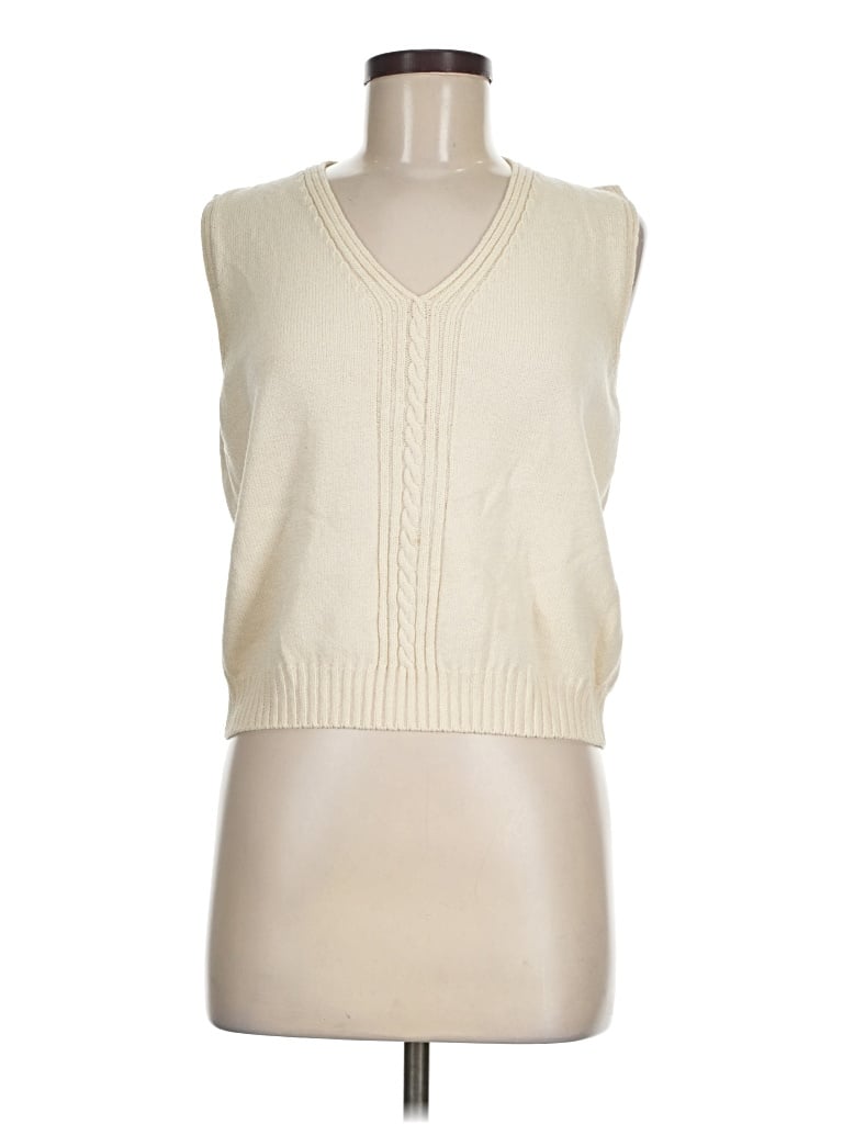 Pre-owned St. John Collection By Marie Gray Sweater Vest In Ivory