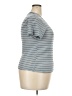 DAZY Stripes Blue Short Sleeve T-Shirt Size 2X Petite - photo 4