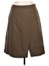 Halogen Solid Brown Green Casual Skirt Size 12 - photo 1