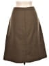 Halogen Solid Brown Green Casual Skirt Size 12 - photo 2