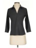 Pebble Beach 100% Polyester Black 3/4 Sleeve Blouse Size S - photo 1
