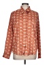 Ann Taylor 100% Polyester Print Orange Long Sleeve Blouse Size L - photo 1