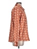 Ann Taylor 100% Polyester Print Orange Long Sleeve Blouse Size L - photo 4