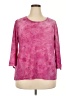 Croft & Barrow Pink 3/4 Sleeve Top Size XXL - photo 1