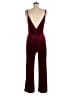 Coco Solid Burgundy Jumpsuit Size M - photo 2