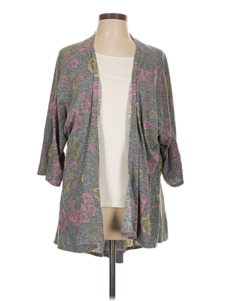 Pre-owned Lularoe Cardigan Sweater In Gray