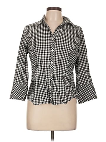 Liz & Co. 3/4 Sleeve Button-Down Shirt (view 1)