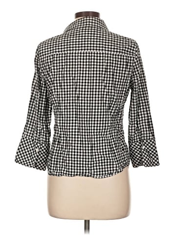 Liz & Co. 3/4 Sleeve Button-Down Shirt (view 2)
