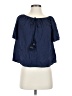 Unbranded 100% Rayon Blue Short Sleeve Blouse Size XS (estimated) - photo 1